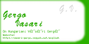 gergo vasari business card